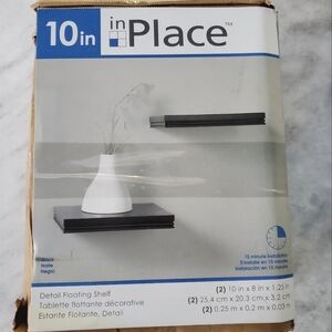 InPlace Shelves Rectangle Wood Modern Floating Wood Wall Shelves